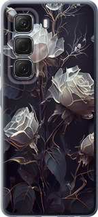 Чохол для Infinix Hot 50 4G Рози 2 (Чорний)