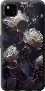 Чохол для Google Pixel 4A Рози 2 (Чорний)