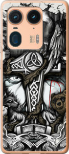 Чехол для Motorola Edge 50 Ultra Тату Викинг (Серый)