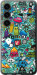 Чехол для Samsung Galaxy S23 Стикер бомбинг 1 (Зеленый)