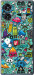 Чохол для Motorola Edge 50 Fusion Стікер бомбінг 1 (Зелений)