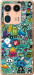 Чехол для Motorola Edge 50 Ultra Стикер бомбинг 1 (Зеленый)
