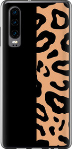 Чохол для Huawei P30 Пятна леопарда (Оранжевий)
