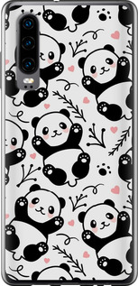 Чохол для Huawei P30 Панди (Білий)