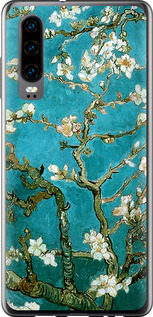 Чохол для Huawei P30 Винсент Ван Гог. Сакура (Голубий)