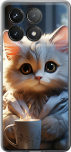Чохол для Xiaomi Poco F6 Pro White cat
