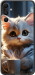 Чехол для Samsung Galaxy A05s White cat