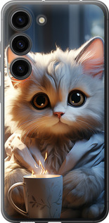 Чехол для Samsung Galaxy S23 White cat