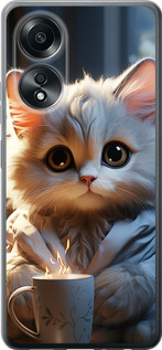 Чохол для Oppo A58 4G White cat