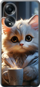 Чехол для Oppo A58 4G White cat