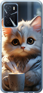 Чехол для Oppo A54s White cat
