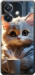 Чехол для Oppo A3 4G White cat