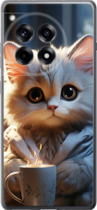 Чехол для OnePlus 12R White cat
