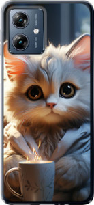 Чехол для Motorola Moto G54 Power White cat