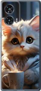 Чохол для Motorola Edge 50 Fusion White cat