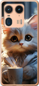 Чехол для Motorola Edge 50 Ultra White cat