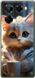 Чехол для Infinix Note 40 Pro 4G White cat