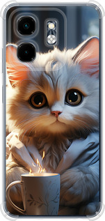 Чохол для Infinix Hot 50i White cat