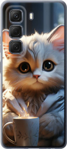 Чохол для Infinix Hot 50 4G White cat