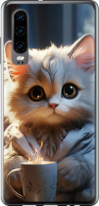 Чехол для Huawei P30 White cat