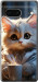 Чехол для Google Pixel 7 White cat