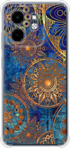 Чохол для Infinix Hot 50i Золотий узор (Синій)