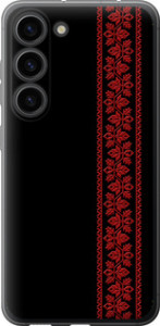 Чехол для Samsung Galaxy S23 Вышиванка 53 (Красный)