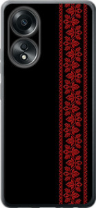 Чехол для Oppo A58 4G Вышиванка 53 (Красный)