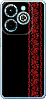 Чехол для Infinix Hot 40i Вышиванка 53 (Красный)
