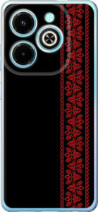 Чехол для Infinix Hot 40i Вышиванка 53 (Красный)