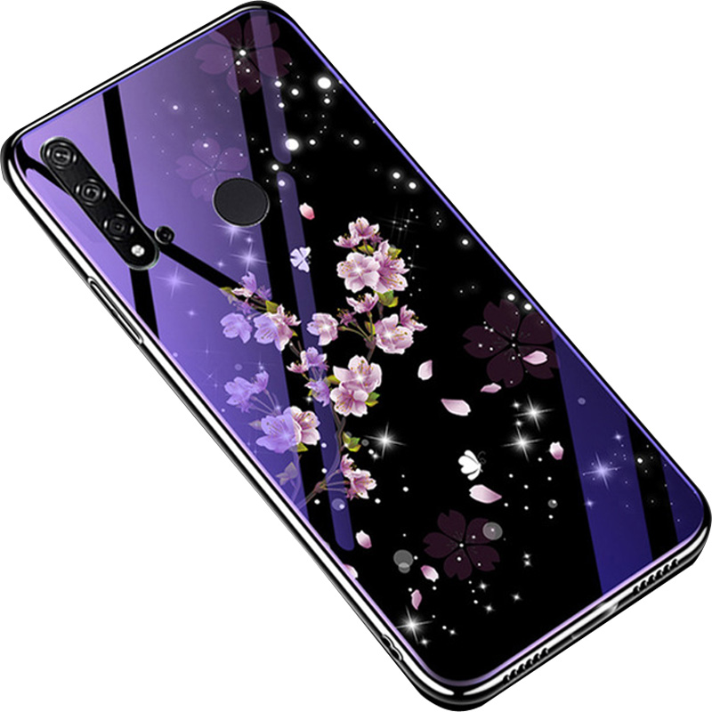 

TPU + Glass чохол Fantasy з глянцевими торцями для Huawei Nova 5i (Цвітіння) 743610