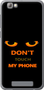 Чехол для ZTE A610 Don't touch the phone (Черный)