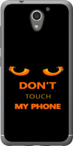 Чехол для ZTE A510 Don't touch the phone (Черный)