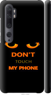 Чохол для Xiaomi Mi Note 10 Don't touch the phone (Чорний)