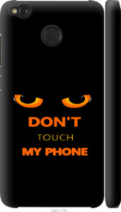 Чехол для Xiaomi Redmi 4X Don't touch the phone (Черный)