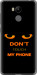 Чехол для Xiaomi Redmi 4 pro Don't touch the phone (Черный)