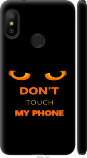 Чехол для Xiaomi Redmi 6 Pro Don't touch the phone (Черный)