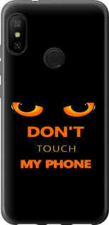 Чехол для Xiaomi Redmi 6 Pro Don't touch the phone (Черный)