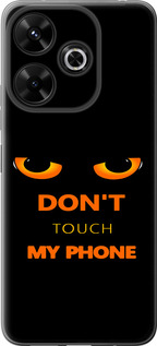 Чехол для Xiaomi Redmi 13 4G Don't touch the phone (Черный)