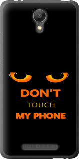 Чехол для Xiaomi Redmi Note 2 Don't touch the phone (Черный)