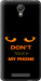 Чехол для Xiaomi Redmi Note 2 Don't touch the phone (Черный)