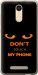 Чохол для Xiaomi Redmi Note 3 pro Don't touch the phone (Чорний)