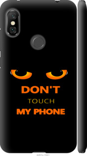 Чехол для Xiaomi Redmi Note 6 Pro Don't touch the phone (Черный)