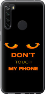 Чехол для Xiaomi Redmi Note 8 Don't touch the phone (Черный)