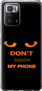 Чехол для Xiaomi Redmi Note 10 Pro 5G Don't touch the phone (Черный)