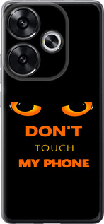 Чохол для Xiaomi Poco F6 Don't touch the phone (Чорний)