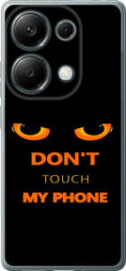 Чехол для Xiaomi Poco M6 Pro Don't touch the phone (Черный)