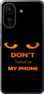Чехол для Xiaomi Poco C65 Don't touch the phone (Черный)