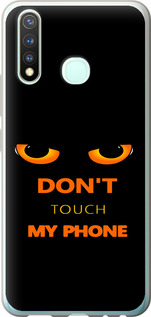 Чехол для Vivo Y19 Don't touch the phone (Черный)