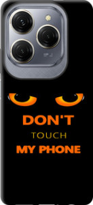 Чохол для Tecno Spark 20 Pro Don't touch the phone (Чорний)